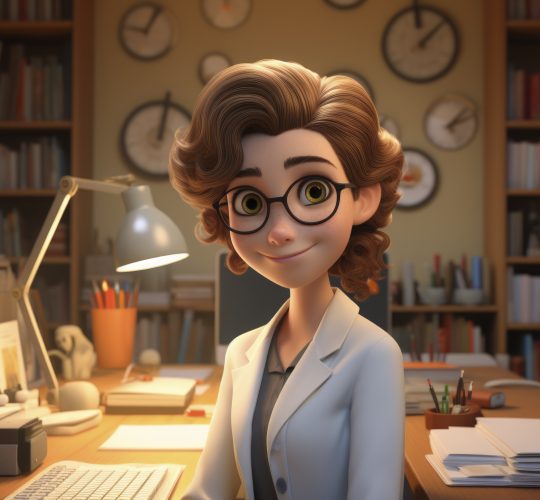 portrait 3d female doctor